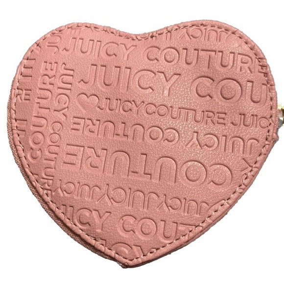 Juicy Couture Wallet Wristlet Embossed Pink Heart Cute Princess Girly 2000s Y2K - Picture 2 of 5